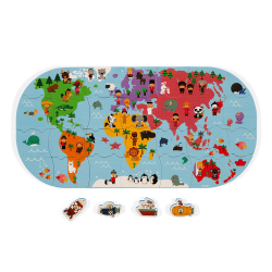 Janod Hraka do vody puzzle Mapa sveta 28 ks